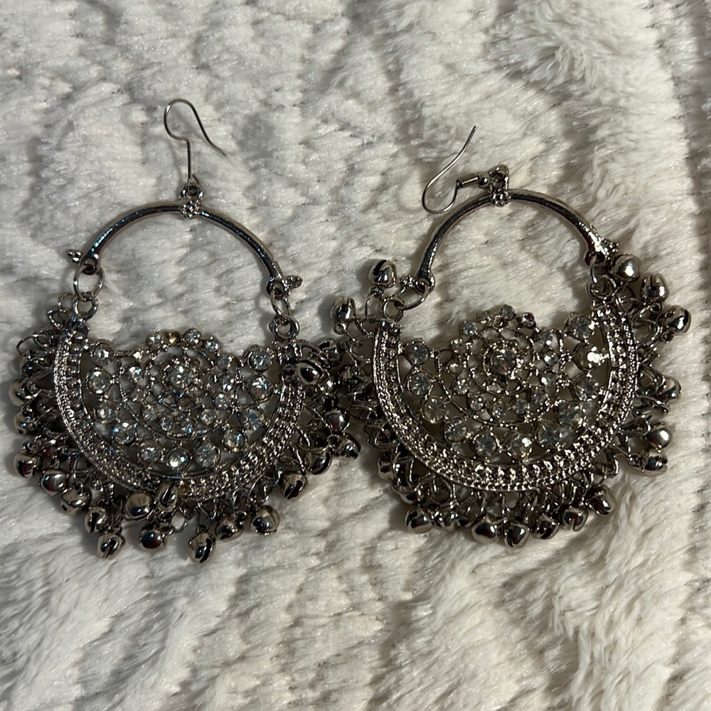 Sterling Silver Heavy Large Hoop Earrings